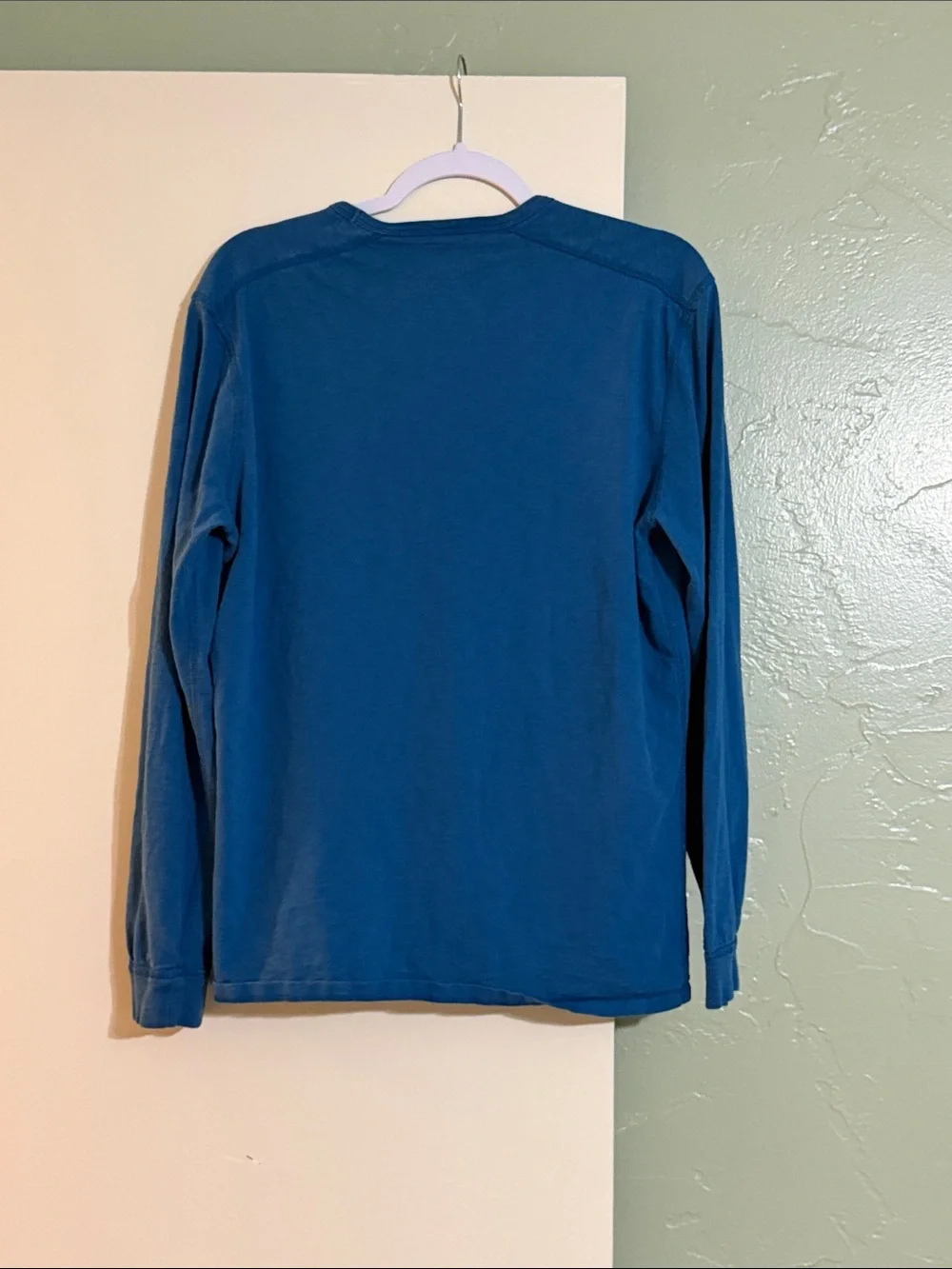 J. Crew Men’s Long-Sleeve Crewneck Shirt - Blue