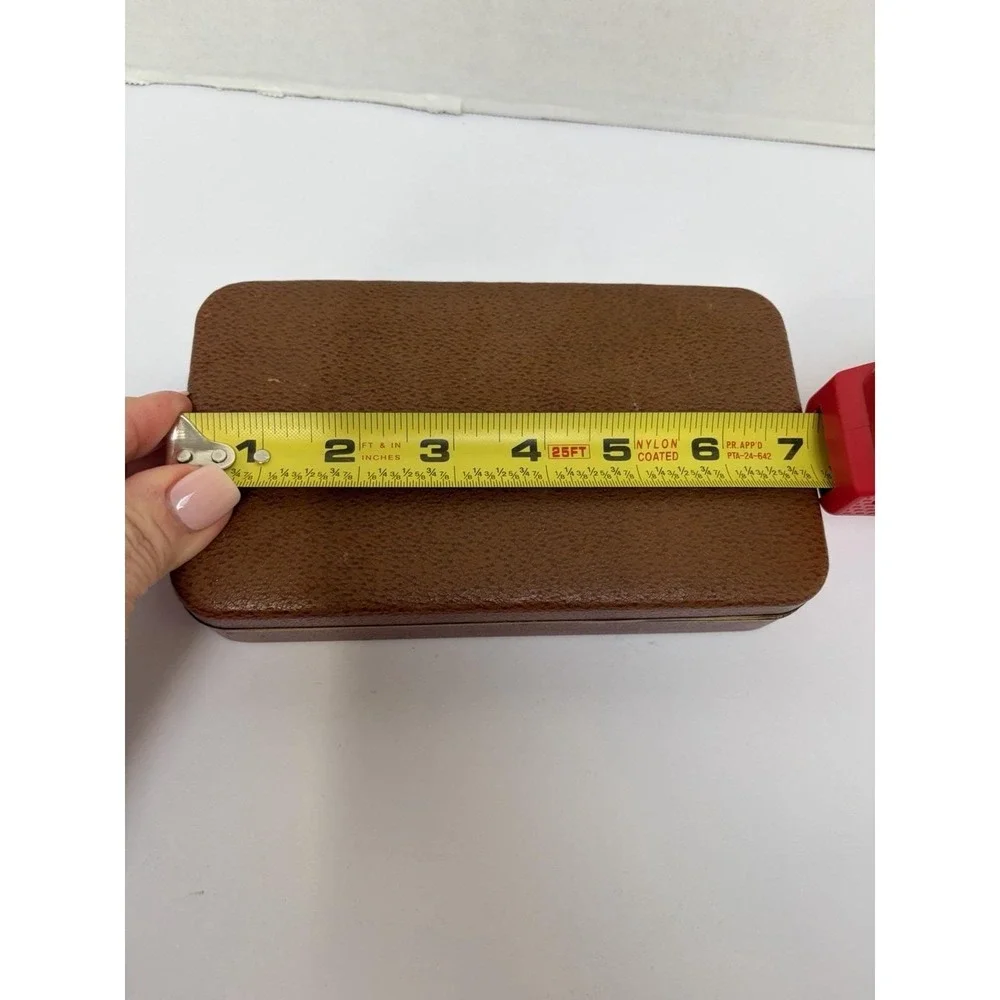 Vintage 1960s 3 Compartment‎  Genuine Farmington Texol Jewelry Box Velvet Lining
