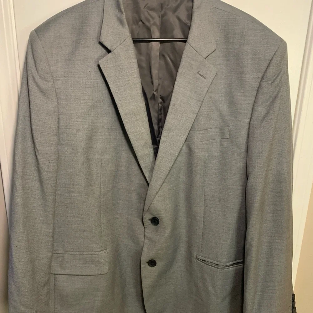 J.M. HAGGAR Men’s Gray‎ Heather Classic Fit Suit Jacket/Blazer 48 R