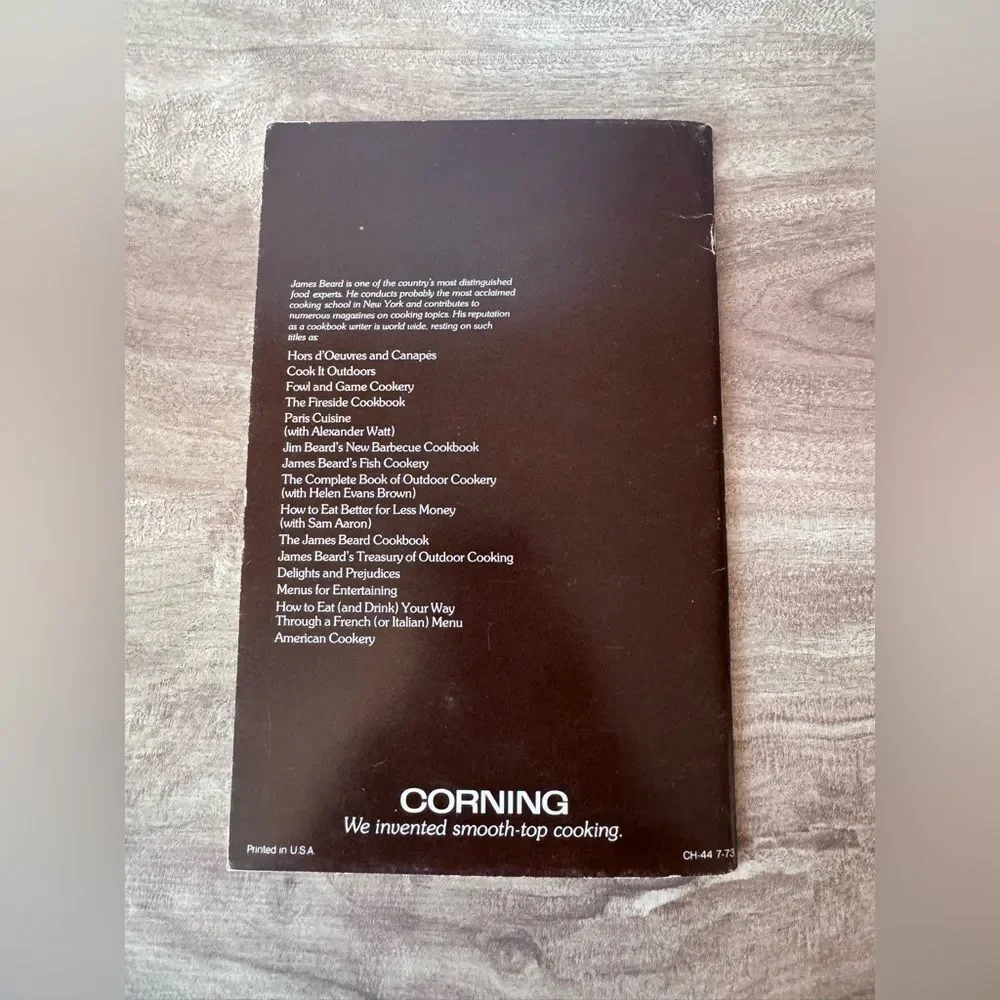 James Beard Cooks with Corning Selected Recipes 1973, vintage cookbook Pamphlet