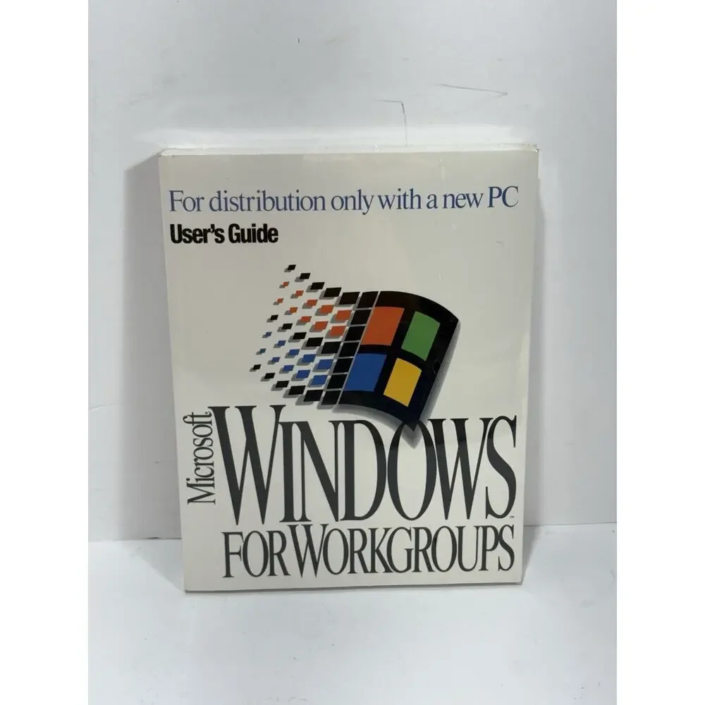 Microsoft Windows 3.11 Workgroups PC User's Guide Brand New Sealed VINTAGE W COA