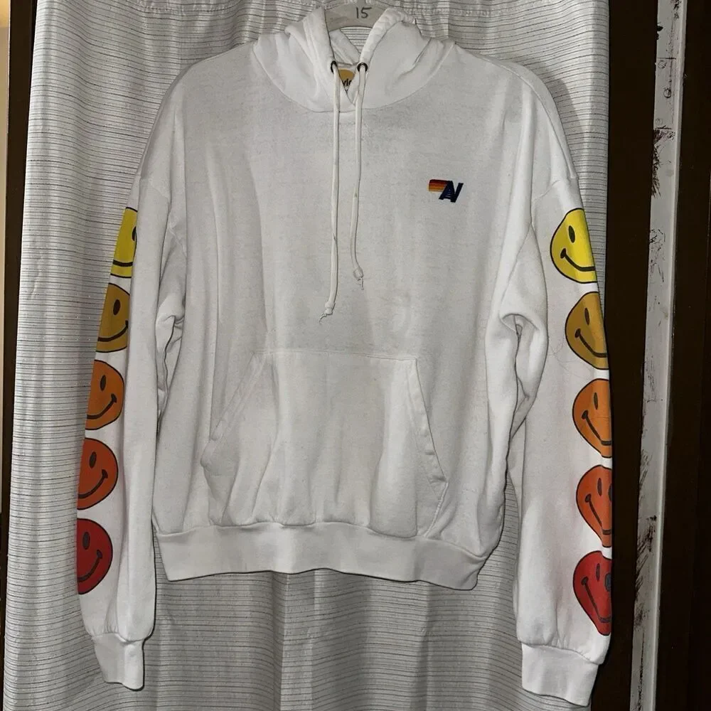 Aviator nation smiley Sunset Hoodie White Size XS