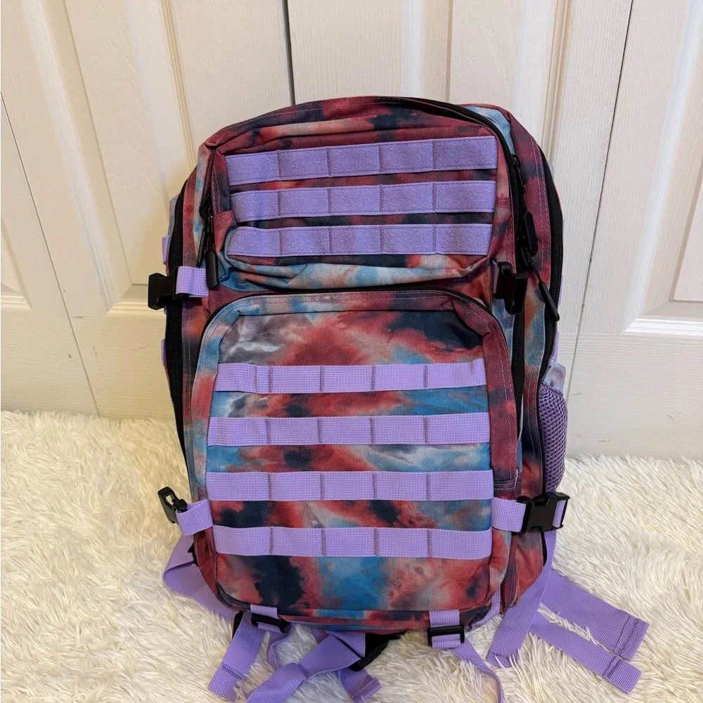 Multicolor Tie‎ Dyed Military Style Backpack