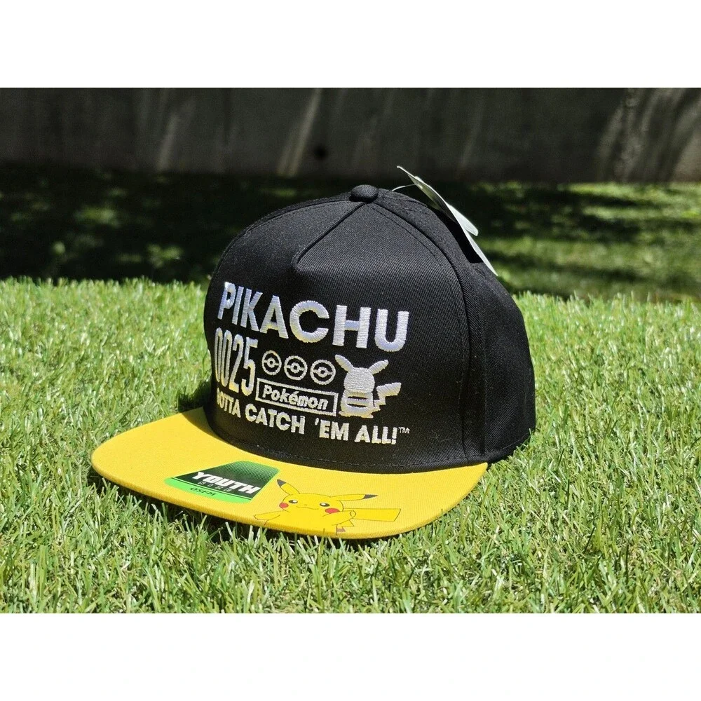 Pokemon Trainer Hat Pikachu Snapback Baseball Cap 