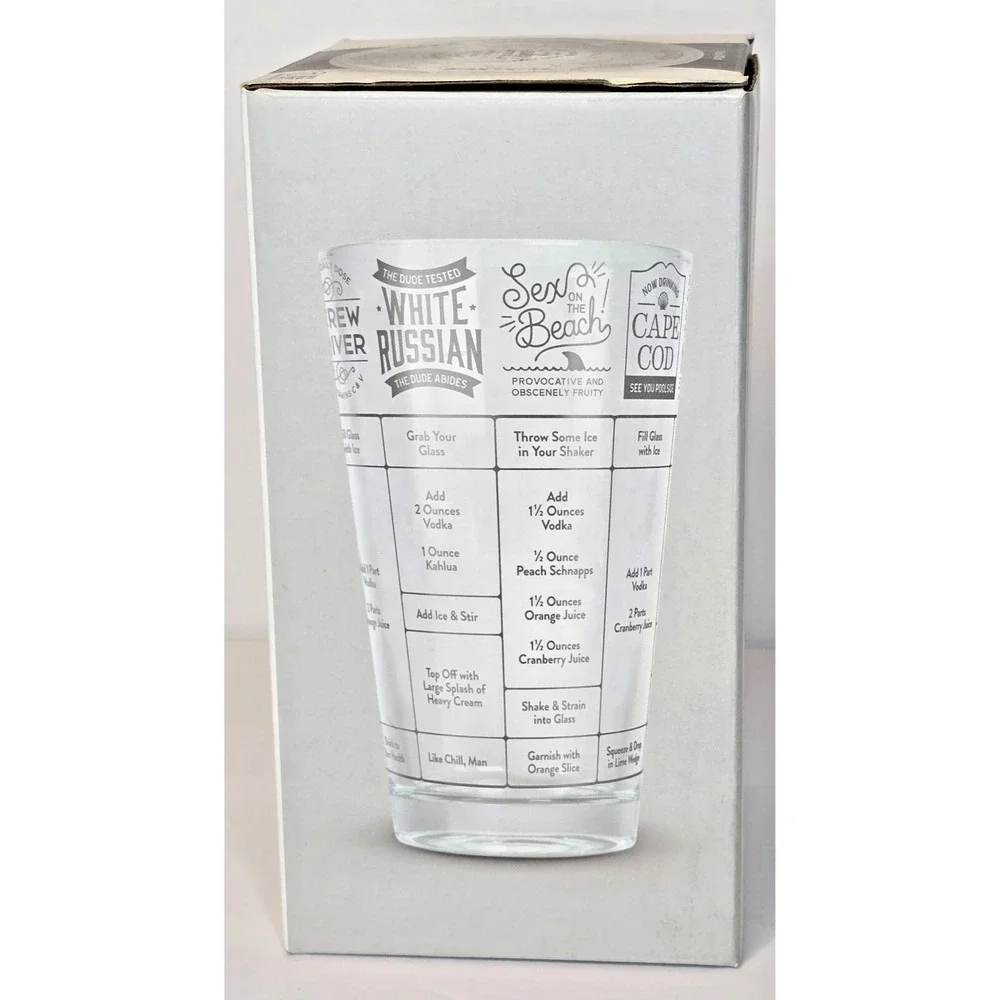 Good Measure Vodka Cocktails‎ Recipe Glass By Fred *NEW IN BOX*