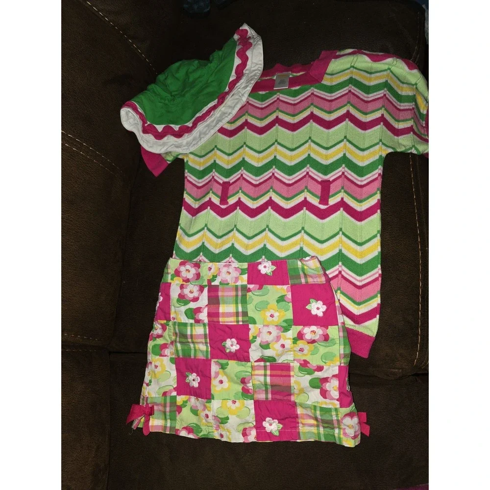Gymboree island lily sweater top 5 6 skort 5 hat 5‎ 7 outfit
