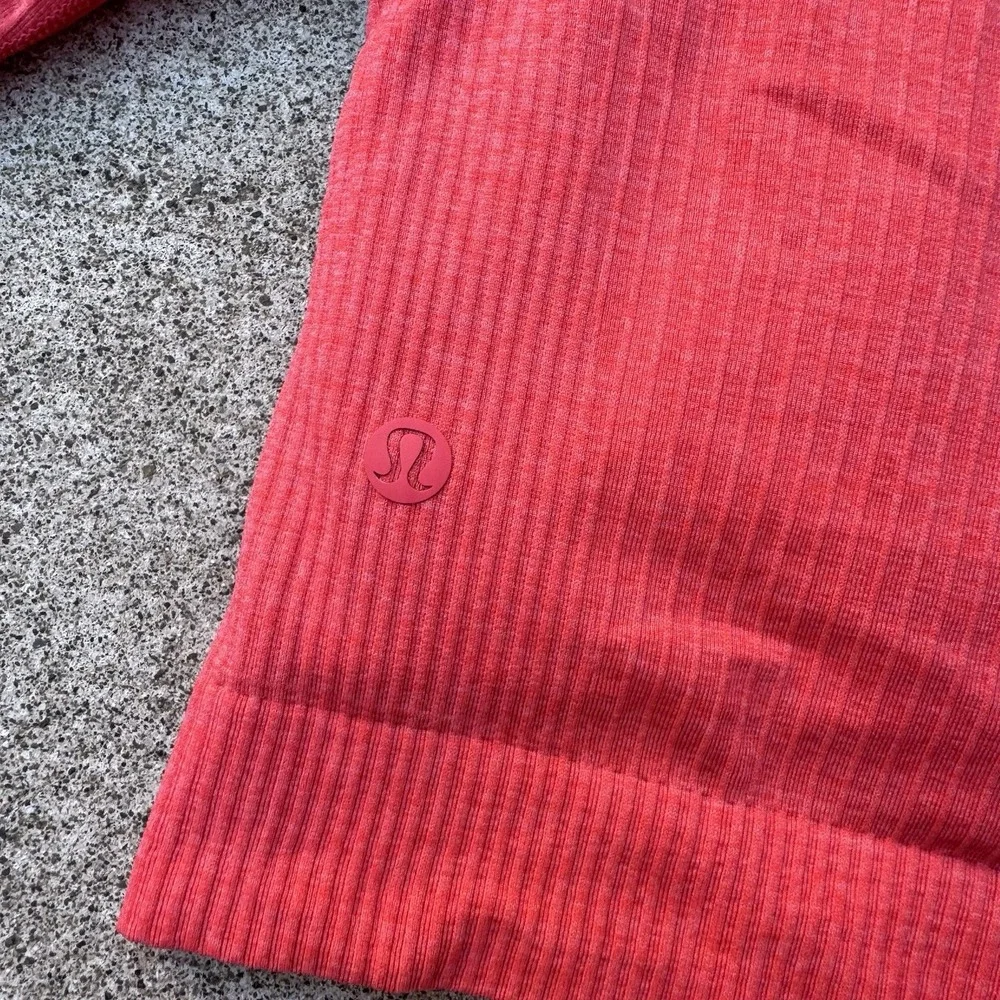 Lululemon Ebb‎ to Street Long Sleeve Shirt Pale Raspberry Size 8