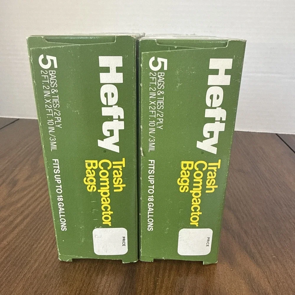 Hefty 18 Gallon Trash‎ Compactor Bags 5 Backpack Liners Per Box - Lot of 2