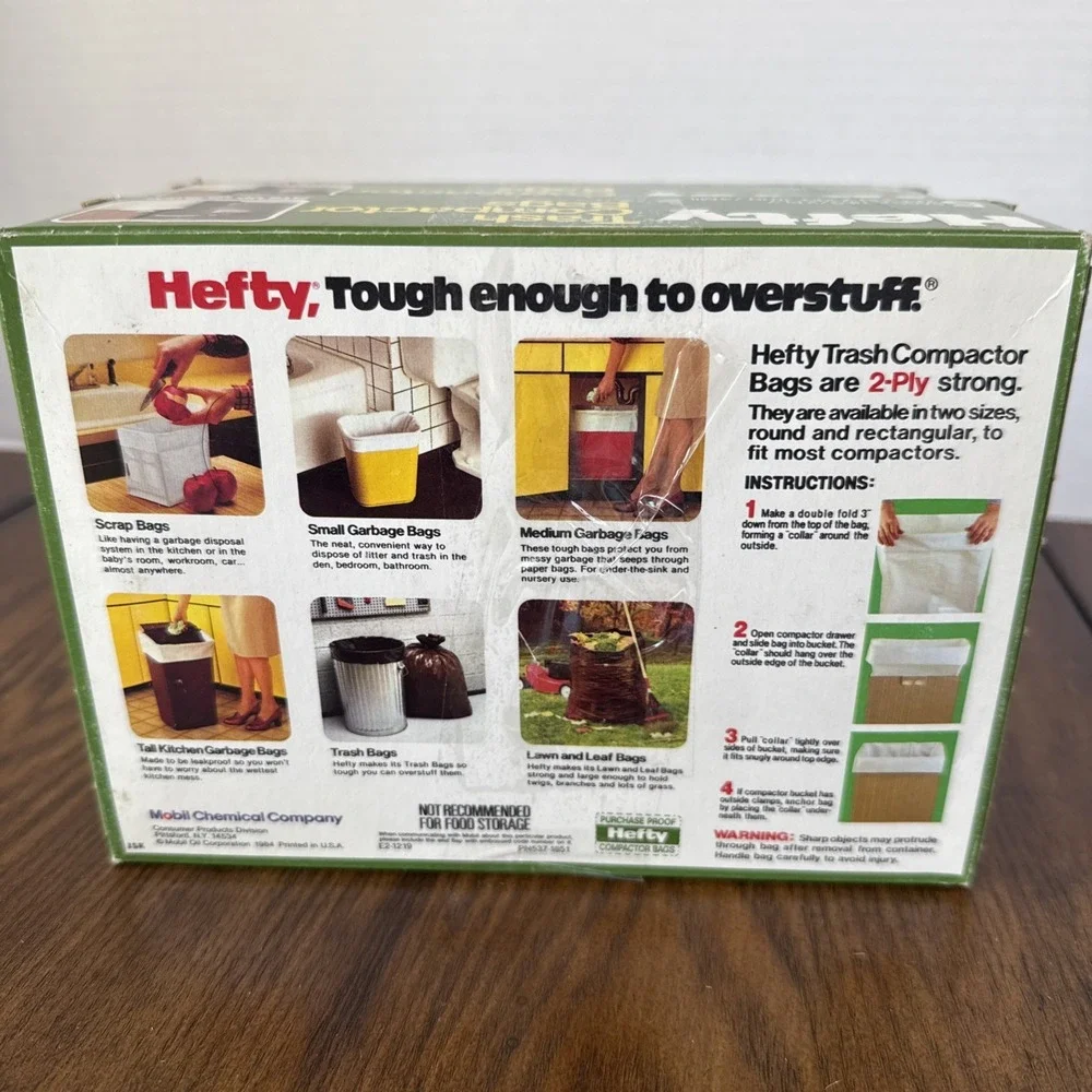 Hefty 18 Gallon Trash‎ Compactor Bags 5 Backpack Liners Per Box - Lot of 2