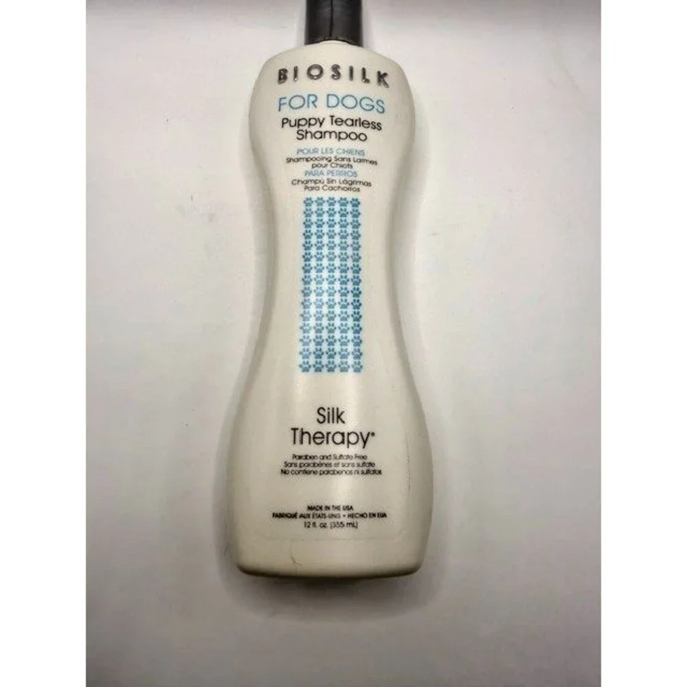 BioSilk For Dogs Puppy Tearless Shampoo 12 oz Silk Therapy Pet Shampoo Gentle