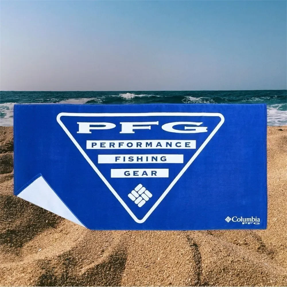 Columbia Performance Fishing Gear Triangle Logo Beach Towel- Blue