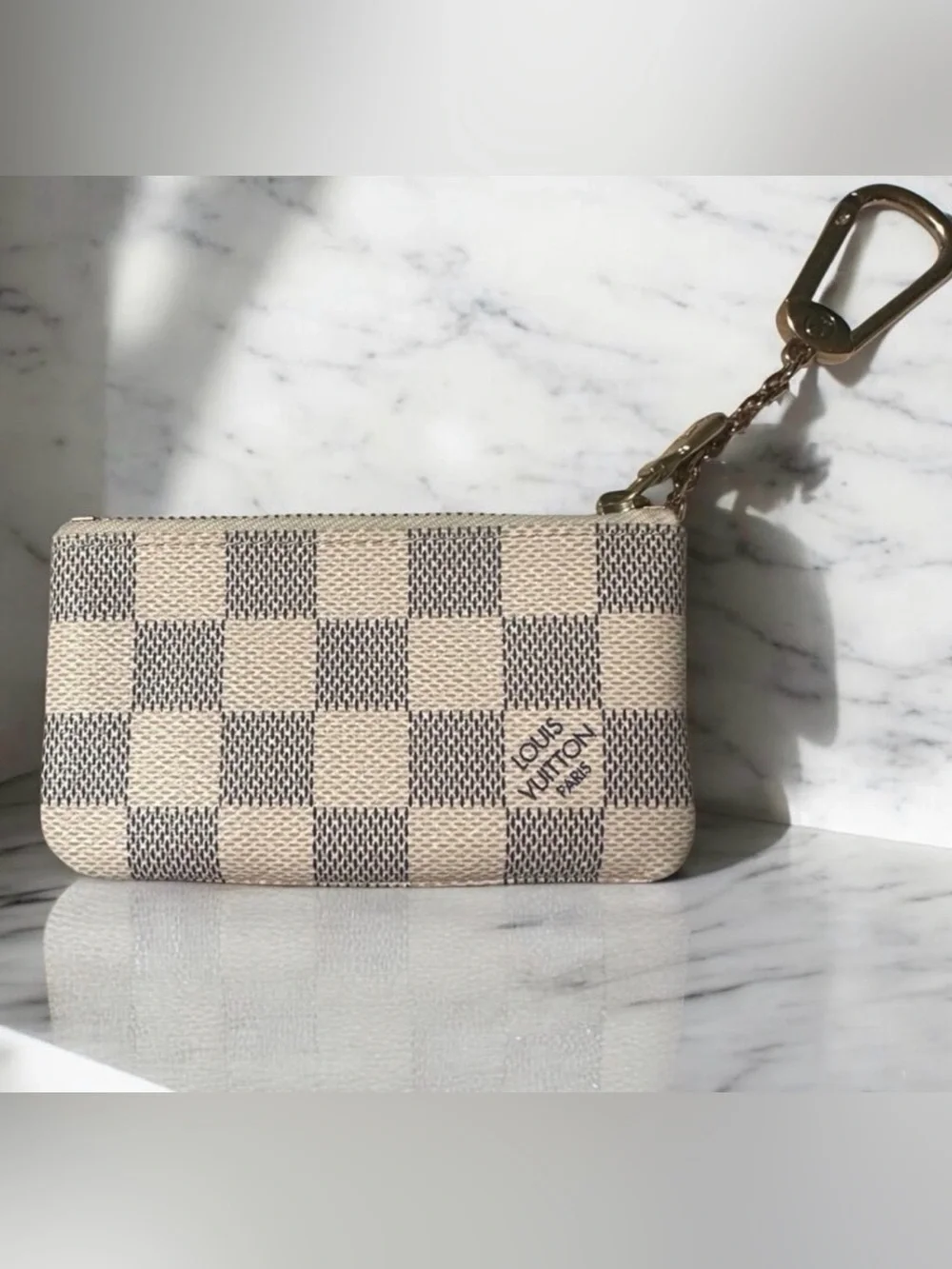 Louis Vuitton Key Pouch Damier Azur White/Blue