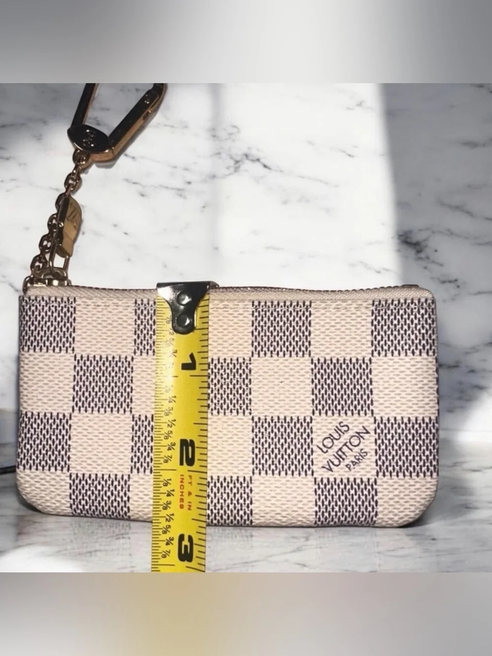 Louis Vuitton Key Pouch Damier Azur White/Blue