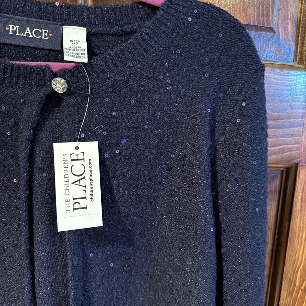 The Children's Place Navy Sequin Cardigan