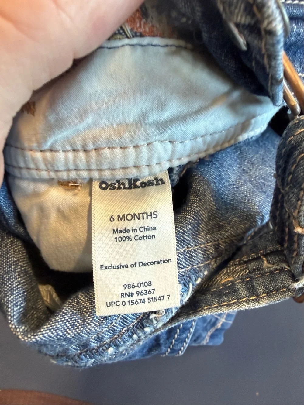 Vintage Y2K Oshkosh denim overall dress size 3-6 months
