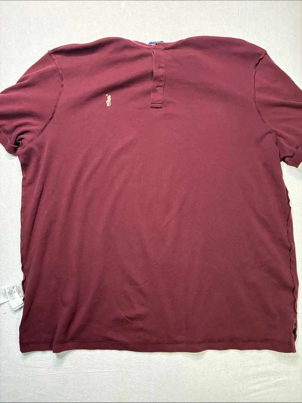 Polo by Ralph Lauren Men's Maroon Polo with Gold Pony
