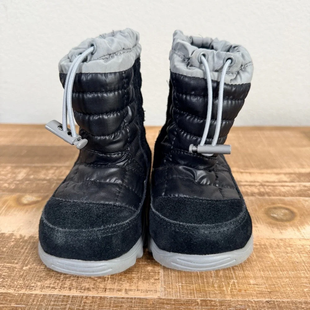 The North Face Winter Snow Boots Toddler 5 Black Gray Insulated‎ NF00CXY4