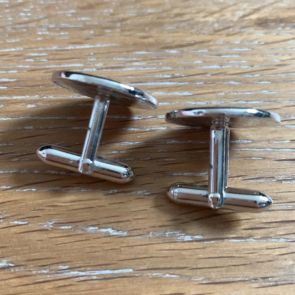 Swank silver vintage cuff links