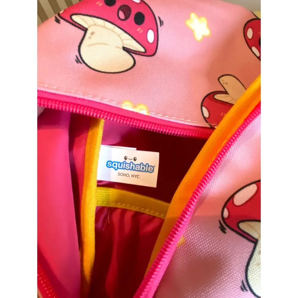 Squishable Pink Mushroom Backpack - Girls Child's Kids New with Tags