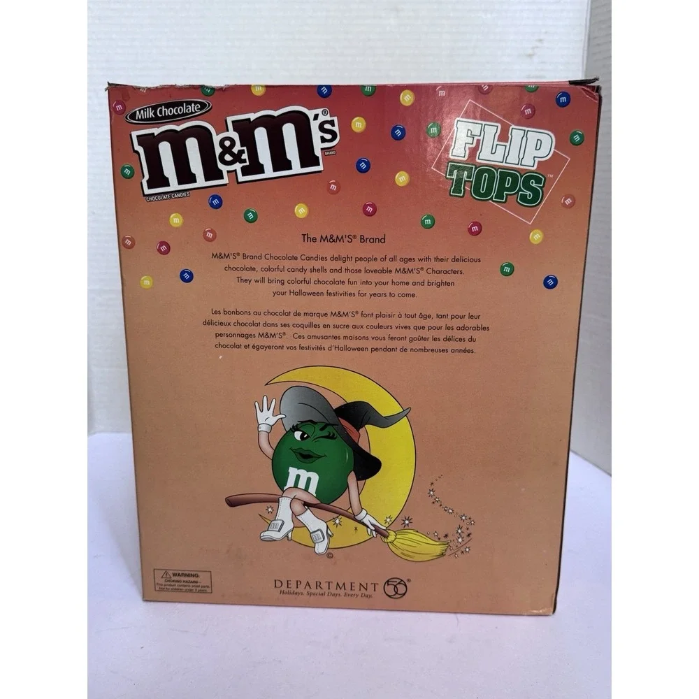 **EXTREMELY RARE!** VTG DEPARTMENT 56 BRAND NEW SEAL M&M's Green‎ Witch Flip Top
