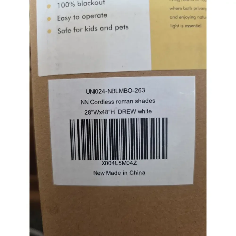 UNISHADES without installation safe