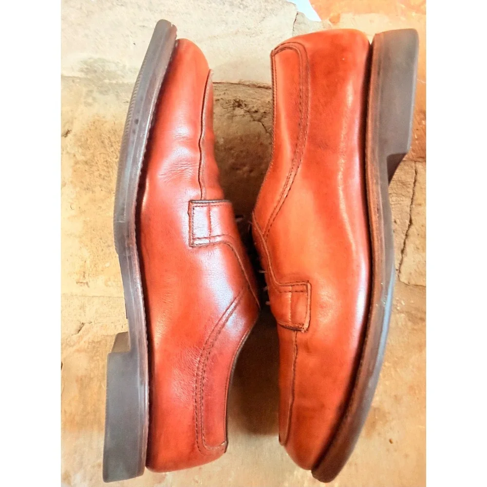 Allen Edmonds Stockbridge Split Toe Derby Shoes Brown Leather 9.5 D USA