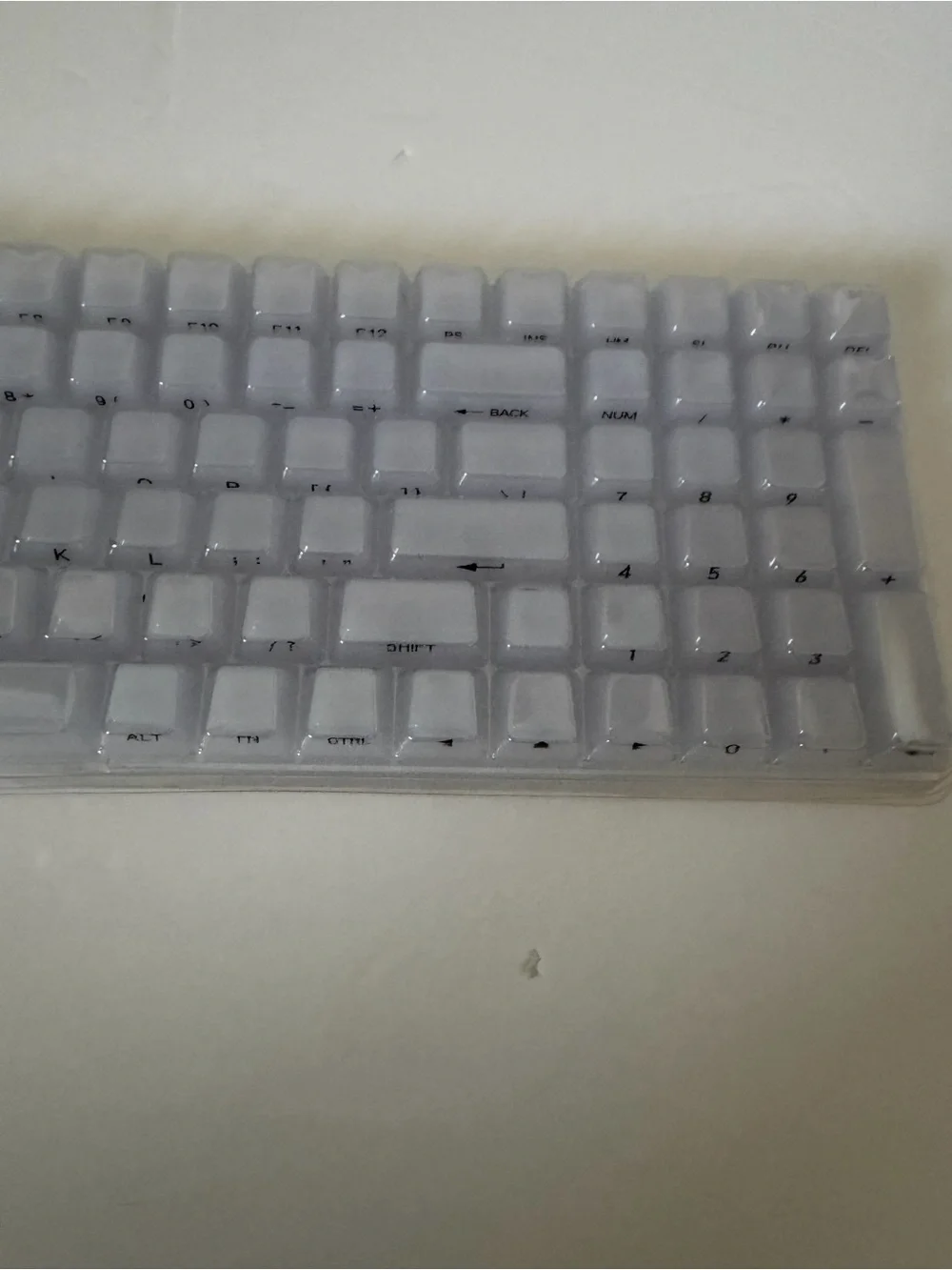 Jelly Crystal PBT Side Engraved Keycaps Mechanical Keyboard Semi Transparent