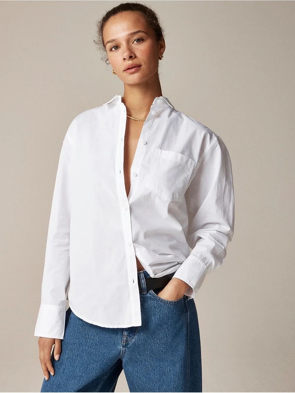 J. Crew Garçon classic shirt in cotton poplin Sz. 0