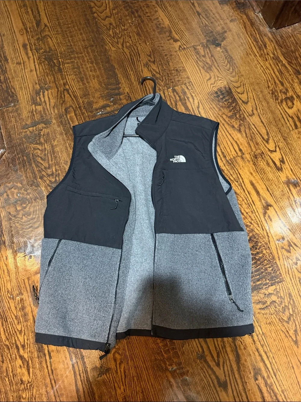 The North Face Black and Gray Men's Soft Fleece Vest