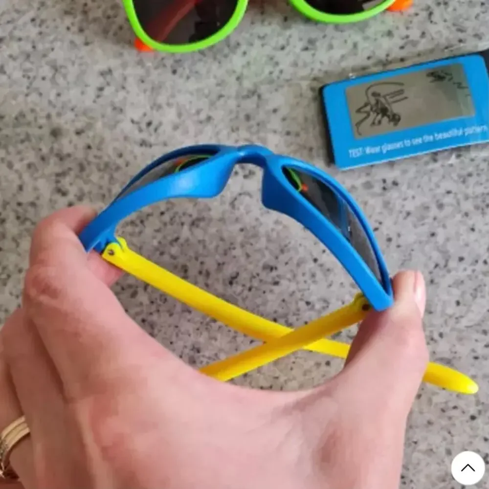 New colorful sunglasses kids 1-5 purple and yellow