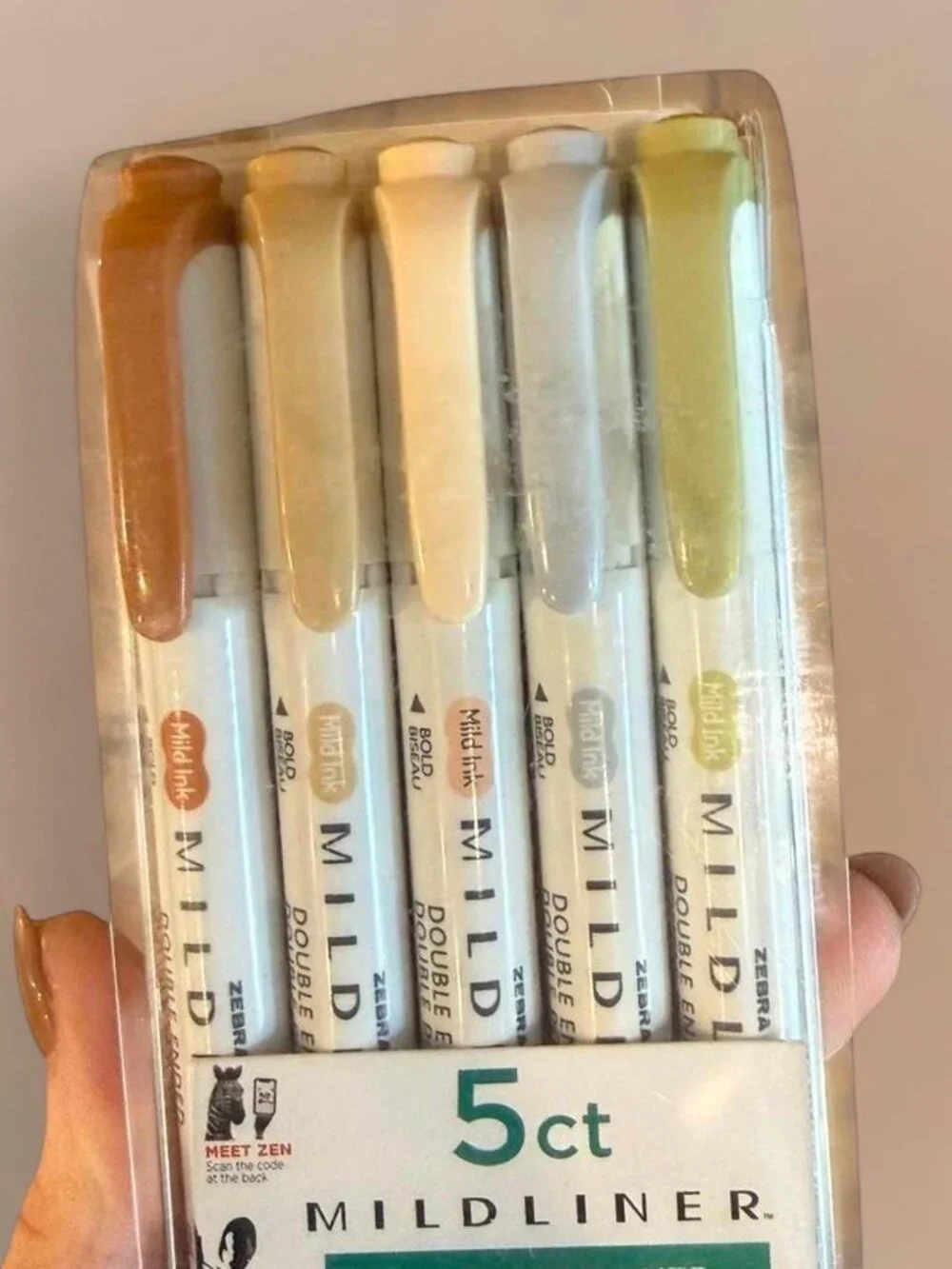 Zebra neutral set of 5 midliner markers