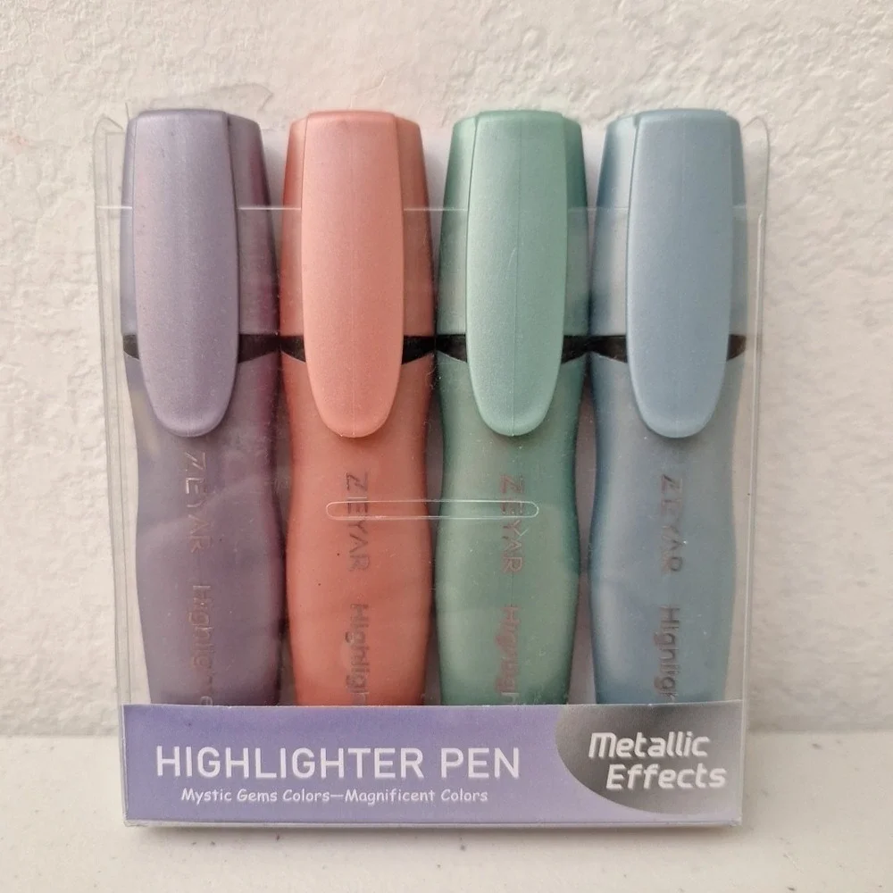 NEW DISCONTINUED Zeyar Highlighter Pens METALLIC Effects Mystic Gems