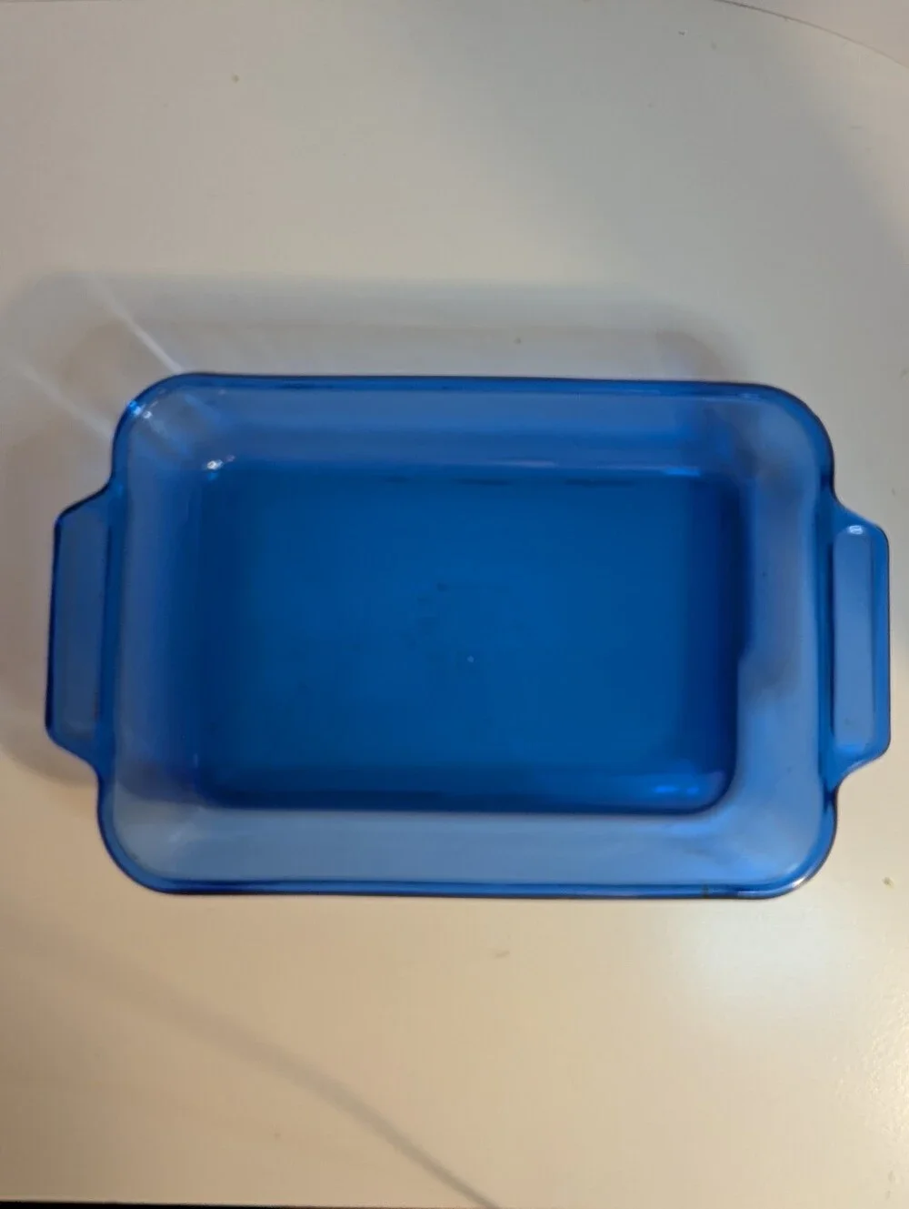 Anchor Hocking Blue Glass Rectangular Baking Dish with Handles