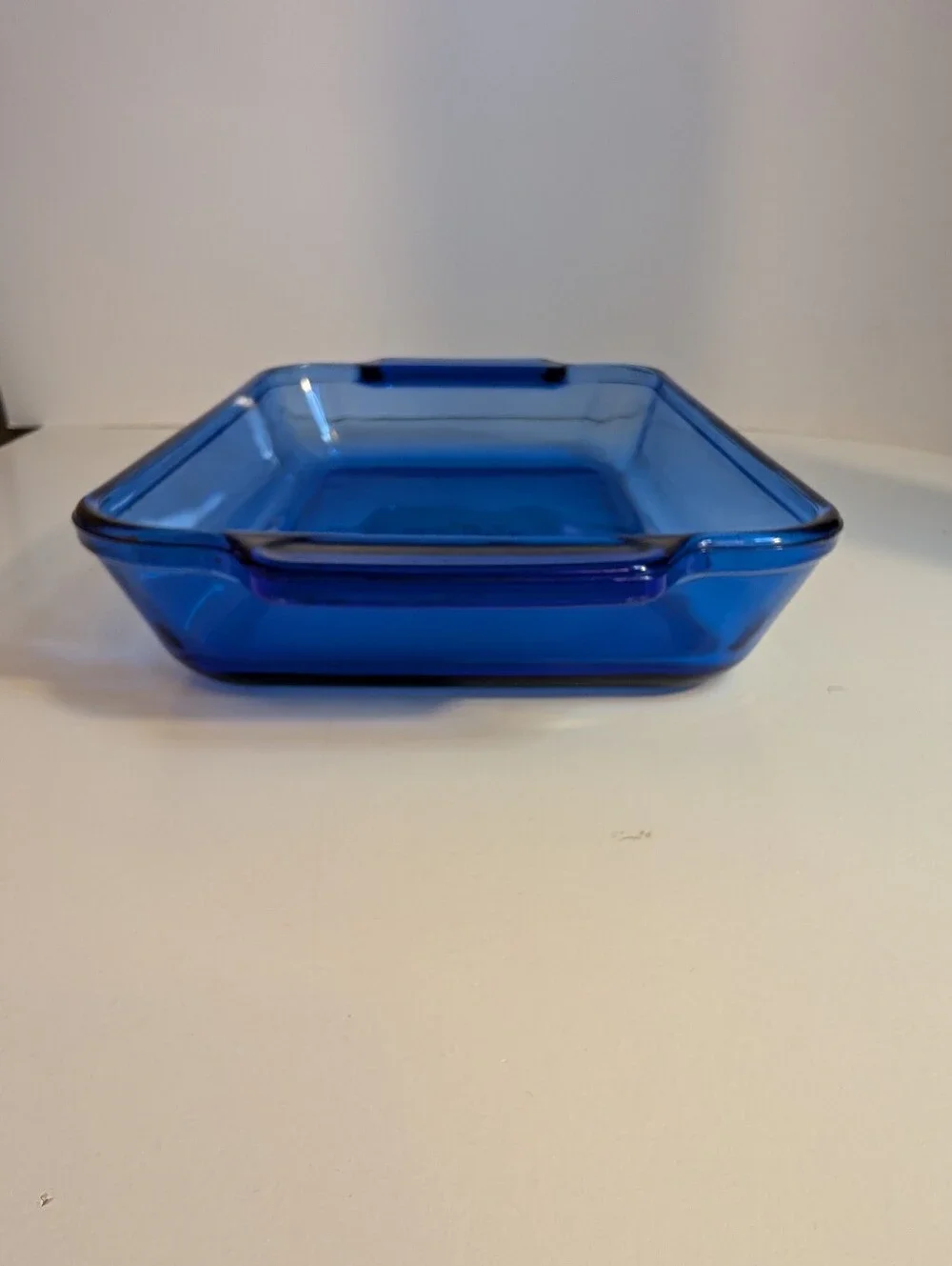Anchor Hocking Blue Glass Rectangular Baking Dish with Handles