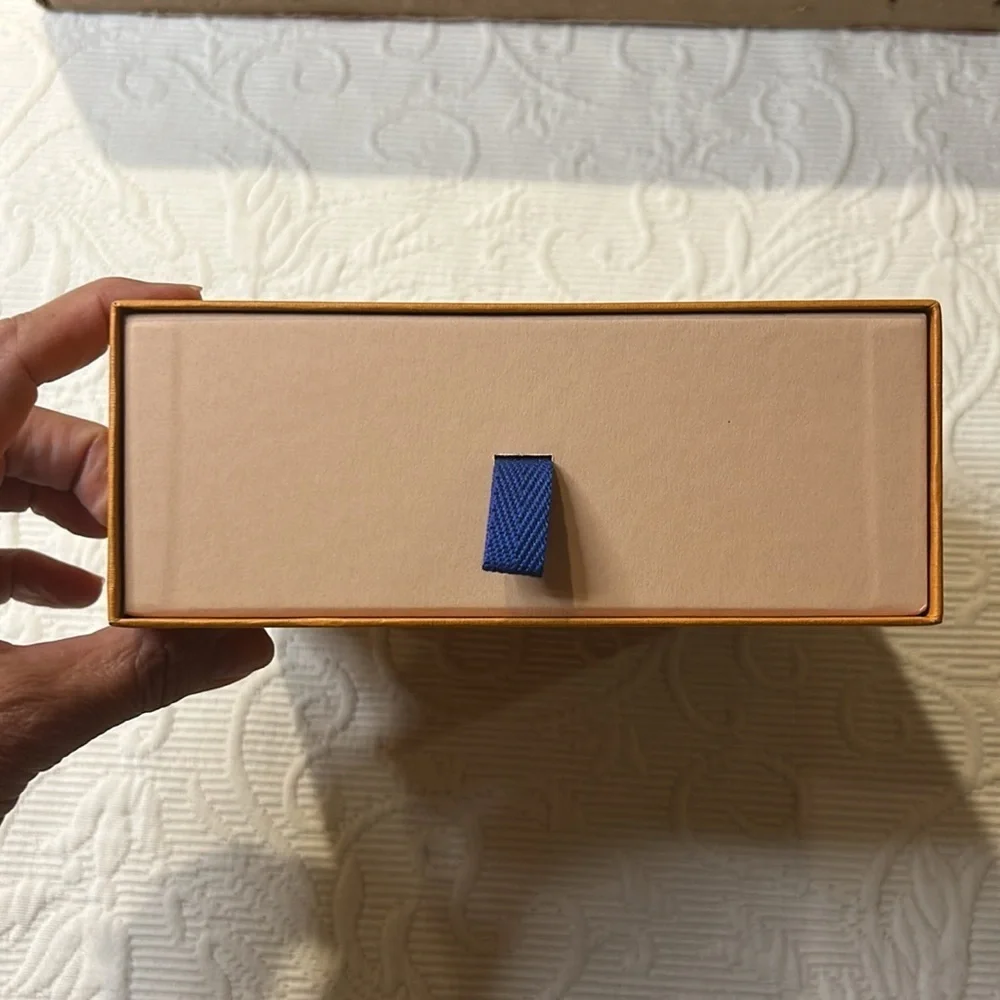 Louis Vuitton Orange Box Set with Blue Ribbon