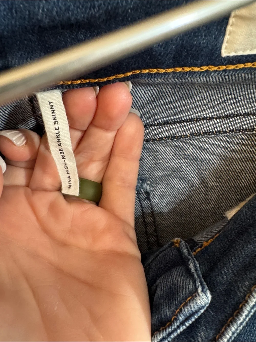 rag & bone Dark Blue Ankle Slim Jeans