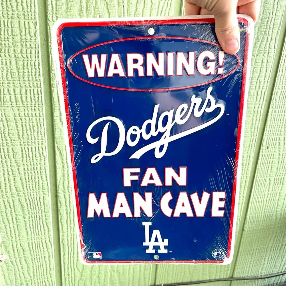 NEW Dodgers Fan Man Cave Baseball Metal Sign