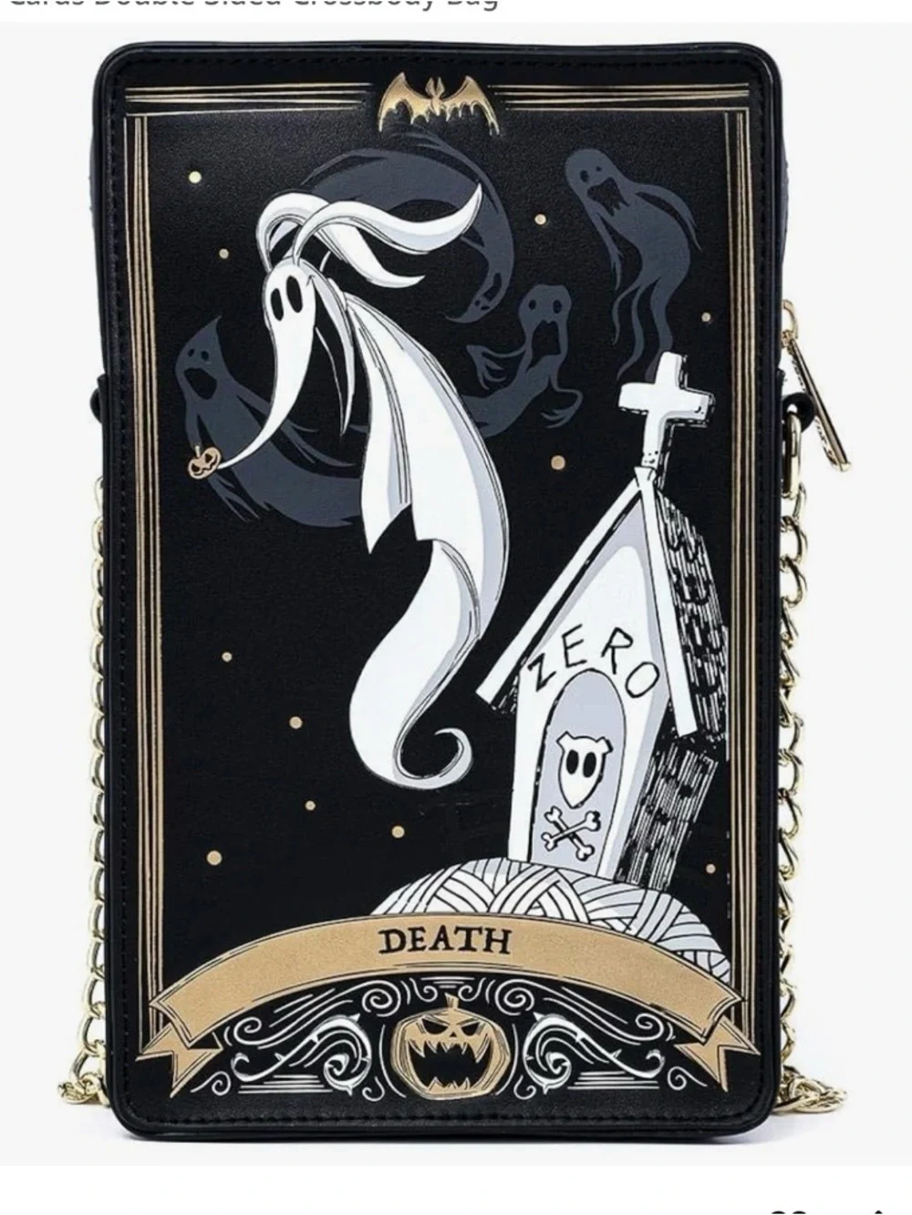 Loungefly Black & White Nightmare Before Christmas Card Passport Crossbody