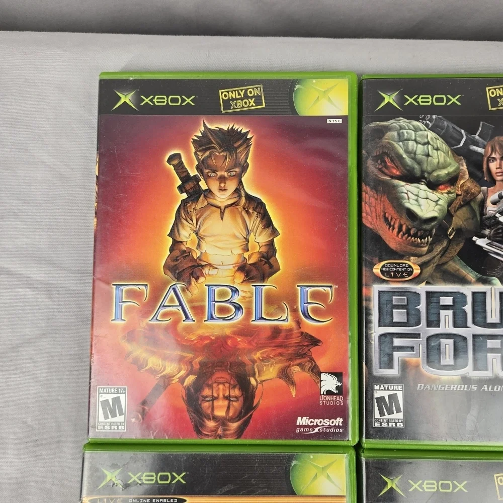 Lot Of 4 Original XBOX Games Fable Project Gotham Brute Force Ghost Recon Works