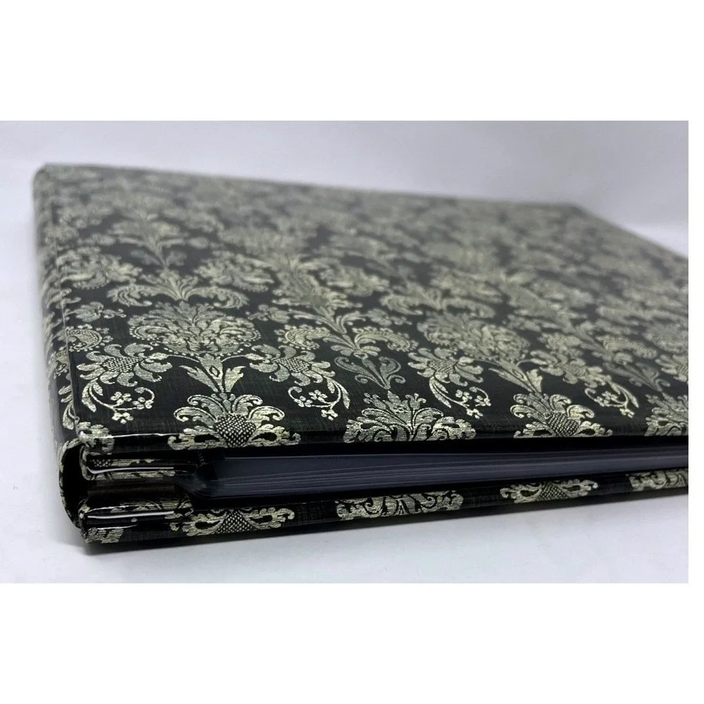 12x12 Black Gold Damask Scrapbook Album Refillable Expandable Pages Photo Book