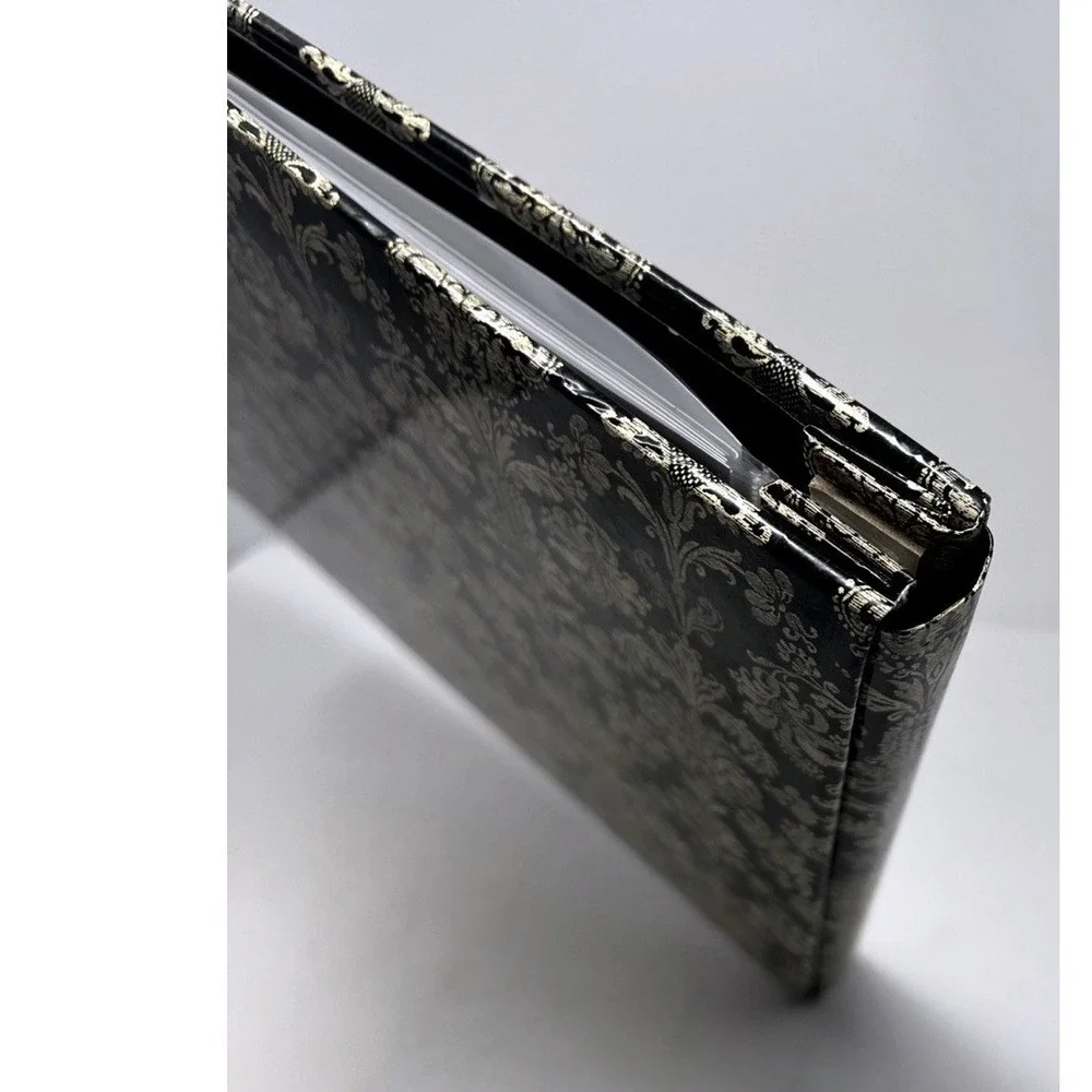 12x12 Black Gold Damask Scrapbook Album Refillable Expandable Pages Photo Book