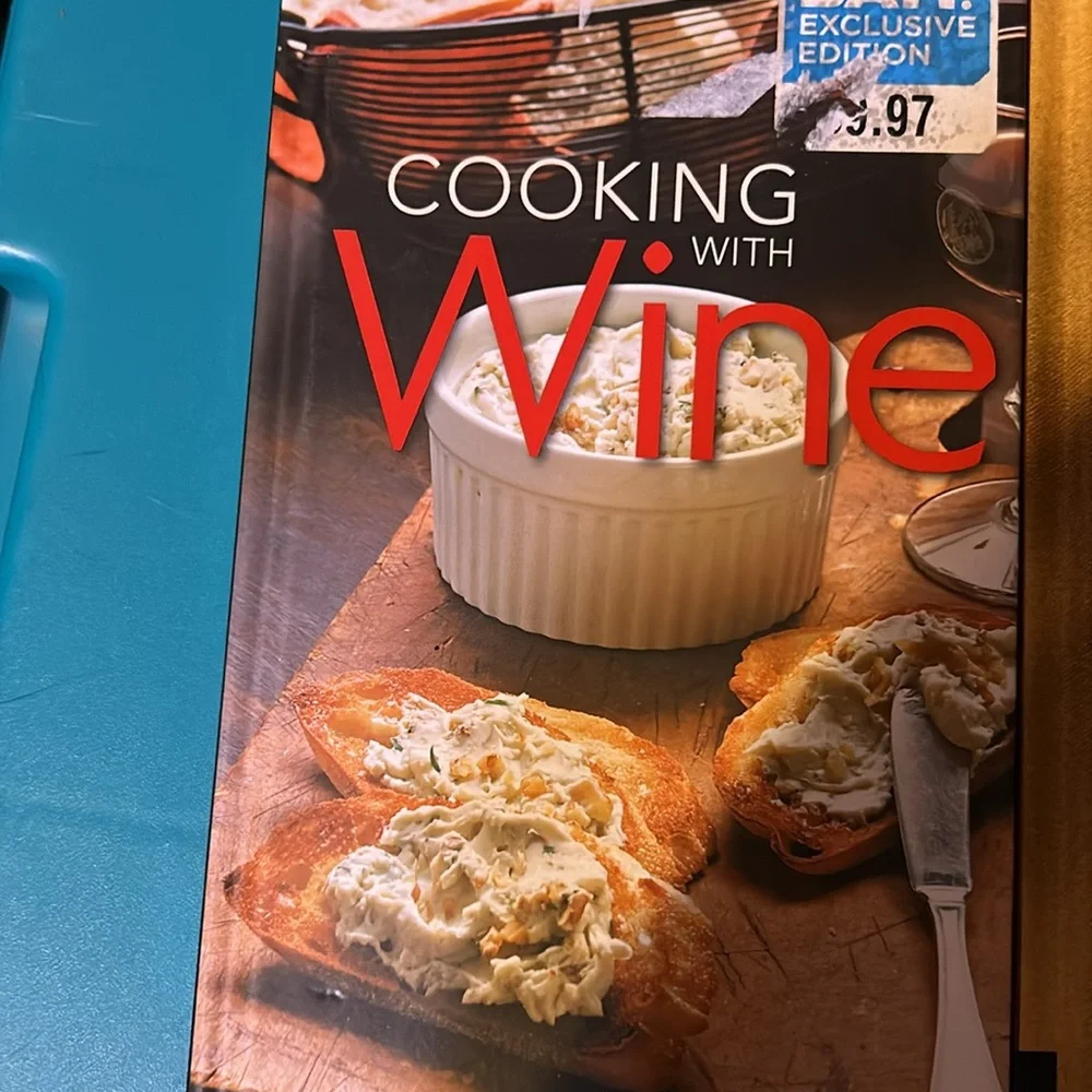 Two cookbooks cooking with wine and cooking with liquors