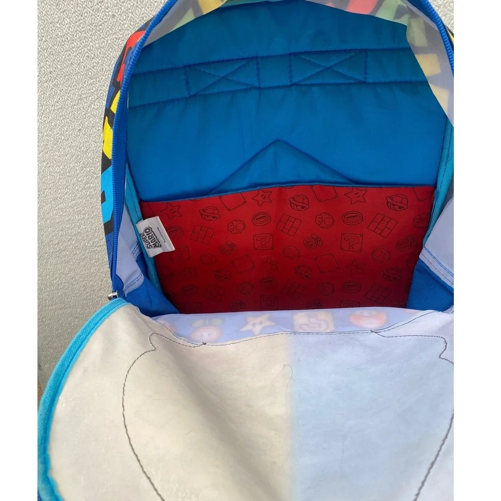 Nintendo‎ Backpack Boys OS Blue Super Mario Luigi Yoshi School Bag Graphic Print