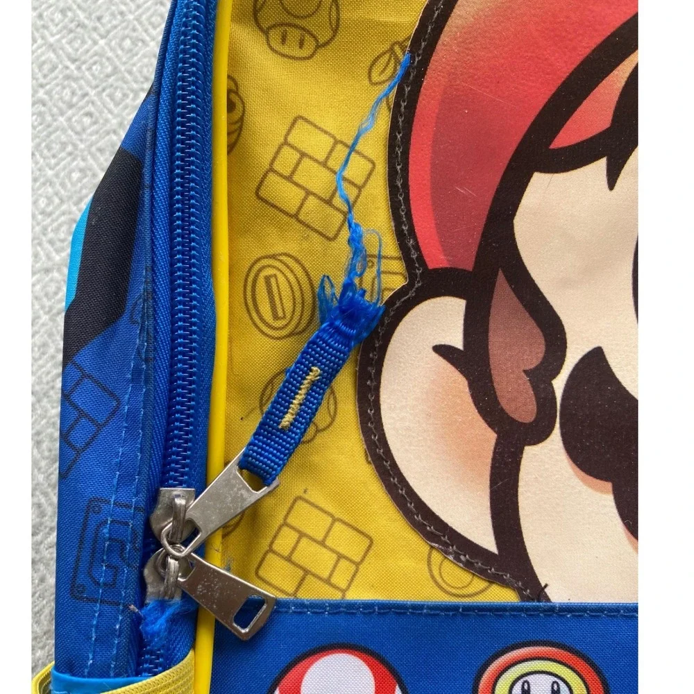 Nintendo‎ Backpack Boys OS Blue Super Mario Luigi Yoshi School Bag Graphic Print