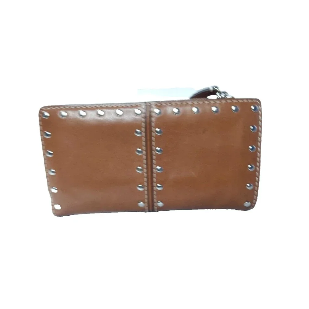 Michael Kors Astor Leather Wallet Cognac Brown Vintage