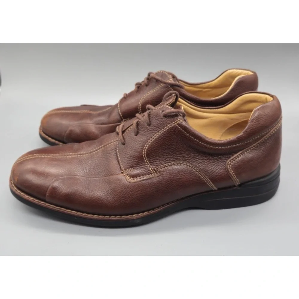 Johnston & Murphy Men 11.5 M/ Ecco Shock Point Brown Leather Casual/Oxford Shoes