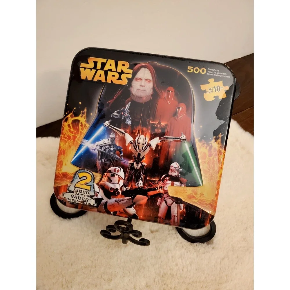 Star Wars 2005 2 Double Sided Darth Vader Shaped 500 Piece‎ Puzzle Tin Sealed