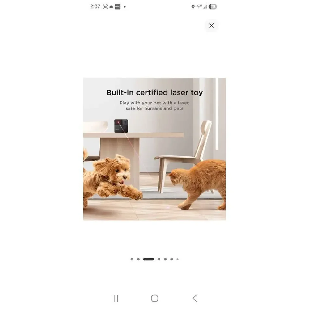Petcube Play 2 Wi-Fi Pet Camera with Laser Toy for Cats & Dogs: Indoor Camera.