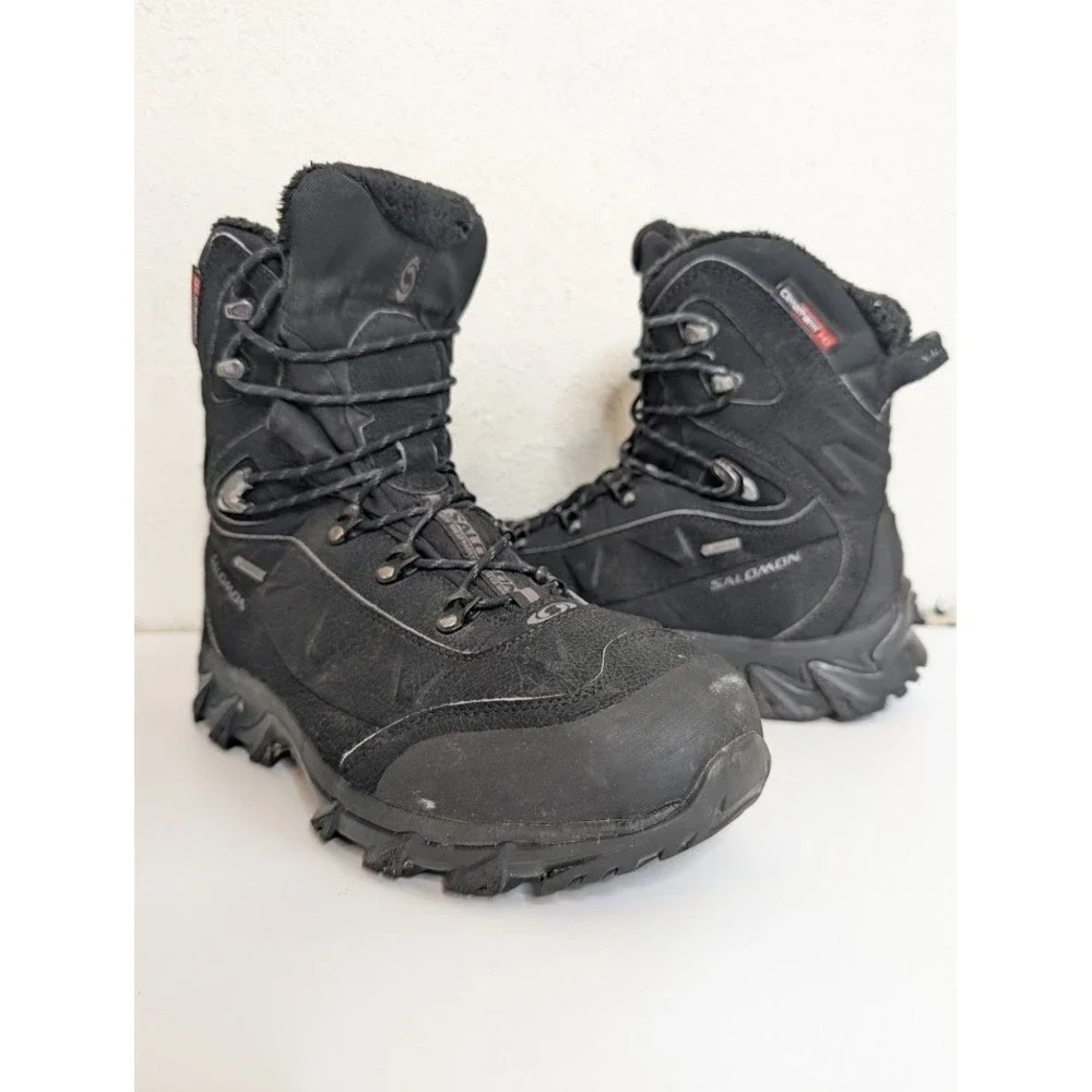 Salomon Nytro GTX Mens Hiking Boots Black Size 8.5 Gore-Tex Contagrip Climatherm