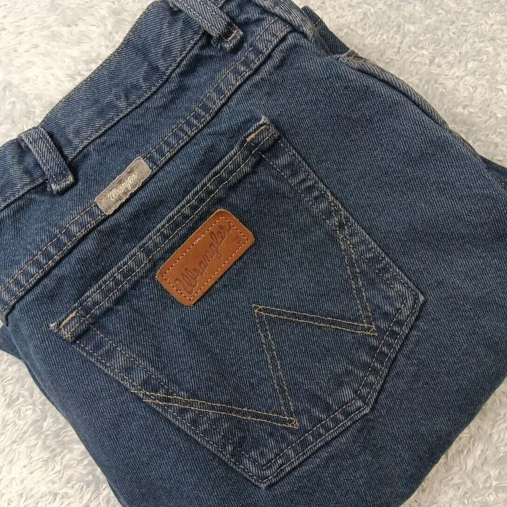 Wrangler Western Montana  Straight Fit Blue Jeans‎ Mens Size 40 X 33